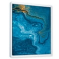thumbnail image 3 of Abstract Blue Marble Composition II 12 in x 20 in Framed Painting Canvas Art Print, by Designart, 3 of 5