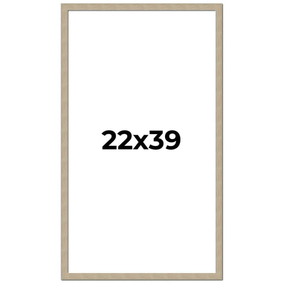 22x39 Frame Grey Solid Wood Picture Frame Width 1 Inches | Interior Frame Depth 0.5 Inches |