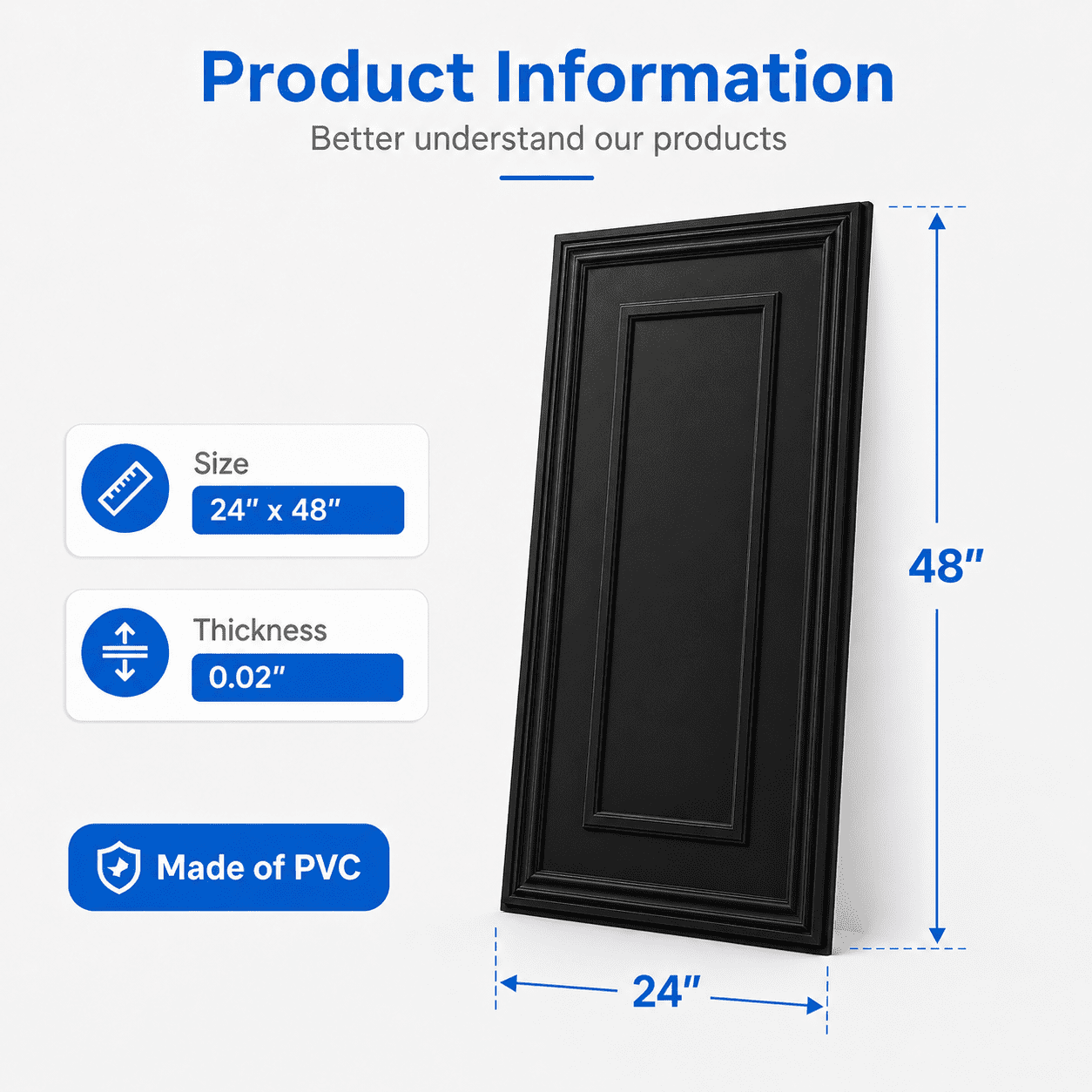 Yeslife 12pcs 24x48 in PVC Drop Ceiling Tiles, Black Matte 3D Embossed, Waterproof for Grid System Glue-Up, Basement Garage Office, 96 sq ft