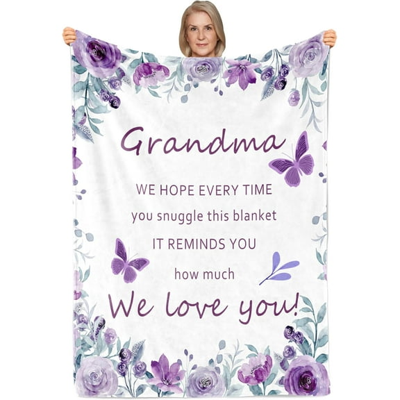 Grandma Gifts,Grandma Blanket,Nana Gifts,Christmas Biarthday Gifts for Grandma,Best Grandma Gifts,Nana Throw Blanket from Grandkids 60x50 Inches,Presents for Grandma,Best Grandma Gifts