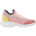 thumbnail image 2 of Sam Edelman Womens Chelsie Lace Up Knit Sneaker Pink Coral/Electric Lime/Off White 7.5M, 2 of 5