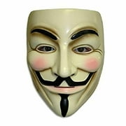 V for Vendetta Guy Fawkes Mask: Premium Resin Anonymous Halloween Accessory for Men and Women
