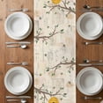 thumbnail image 4 of Table Runner 108 Inches Long for Kitchen Dining, Gnomes Sunflower Dresser Scarf Farmhouse, Dining Table Decorations for Wedding/Parties, Bees Branches Floral Watercolor 13 x 108 In, 4 of 8