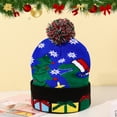 thumbnail image 3 of Christmas Winter Beanie Hat for Adult Graphic Knit Warm Cuffed Headwear Cap Pompom Cute Holiday Xmas Women Men Beanies, 3 of 4