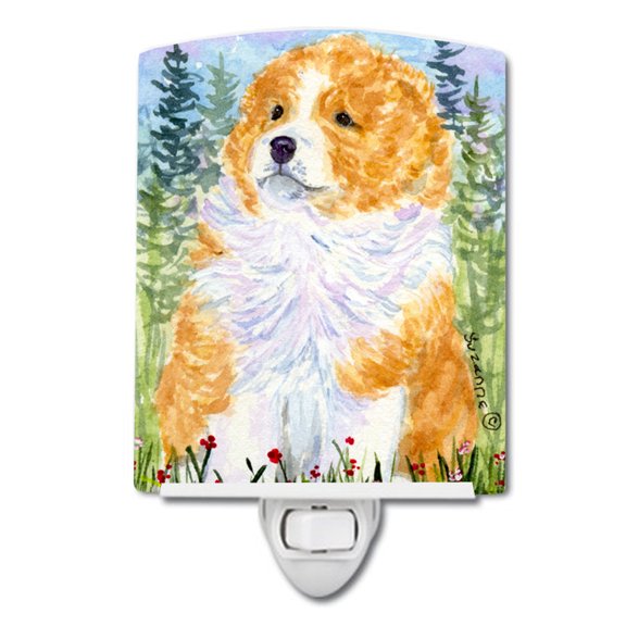 Caroline's Treasures SS8918CNL Sheltie Ceramic Night Light, 6x4x3", multicolor