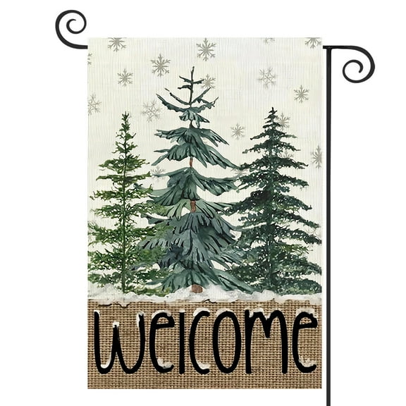 DMERBYL Christmas Welcome Garden Flag 12x18 Double Sided