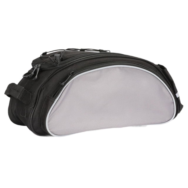 guohui 600D Polyester Bicycle Trunk Bag Rear Rack Pannier Storage Organizer for Cycling Black Gray