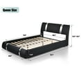 thumbnail image 6 of Amolife Queen Size Black Bed Frame with Iron Piece Adjustable Headboard, 6 of 6
