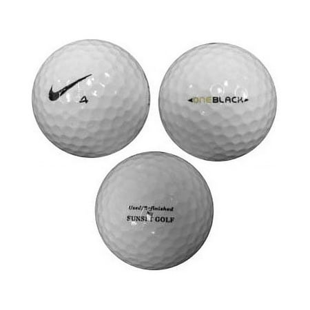 Refinished Nike One Black Golf Ball, 12-pack