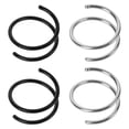 thumbnail image 1 of Anneaux de Nez 4 Pcs Ensemble de Cerceaux en Acier Inoxydable pour Femmes, 1 of 9