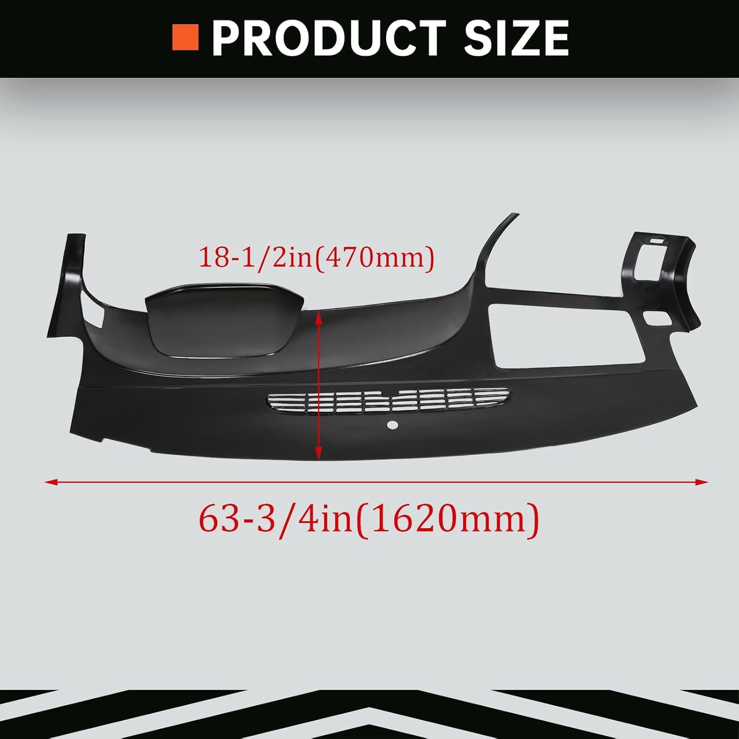 Kojem Dash Board Cover Cap Overlay Panel Compatible with 2007 2008 2009 2010 2011 2012 2013 Silverado LS/LT Sierra SL/SLE Molded Dash Board Cover Cap Black