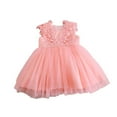 thumbnail image 2 of Weebloom Flower Girl Dresses Birthday Wedding Baby Spring Summer Print Tulle Ruffle Sleeveless Princess Dress Formal Party Pink Girls Dresses, 2 of 6