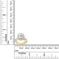 thumbnail image 4 of 2 Carat Center 6X8MM Oval & Round Cut Lab Created Moissanite Diamond Halo Vintage Style Bridal Ring Set In 14K Yellow Gold Over Sterling Silver (G-H Color, VVS1 Clarity)-8, 4 of 5