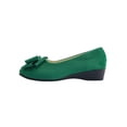 thumbnail image 2 of XUNKUSGA Flats for Women Fashion Bowknot Ballet Flats Comfort Pointed Toe Dress Shoes Classic Casual Soild Color Suede Slip On Shoes Women for Office Work,Green,7.5, 2 of 9