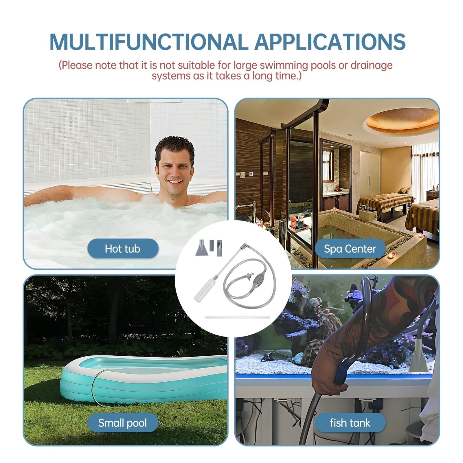 Hot Tub Vacuum Cleaner Swimming Pool Vacuum Cleaner Manual Handheld Cleaner with Strong Suction ,Efficient Cleaning