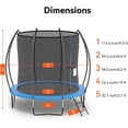 thumbnail image 7 of PayLessHere 8 ft New Round Outdoor Trampolines with Enclosed Net for Kids, Adults(Blue), 7 of 7