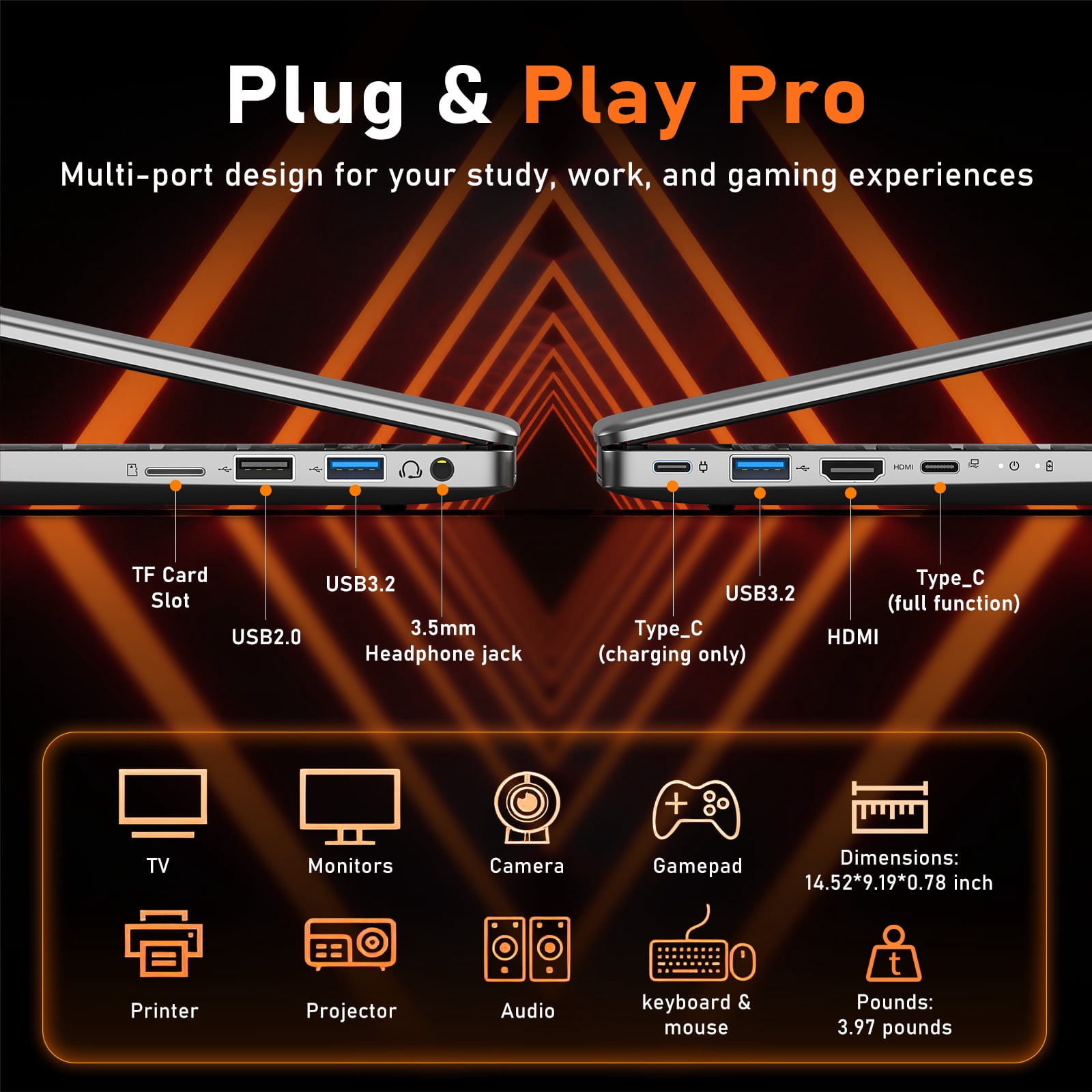 Chheart Gaming Laptop AMD Ryzen 7 5825U 16 inch Laptop Computer,16GB,DDR4 Sodimm,1T Ssd,Fhd,Windows 11 Pro,Wifi 6,Backlit Keyboard