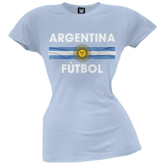World Cup Argentina Crest Light Blue Soccer Juniors T-Shirt