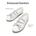thumbnail image 3 of Zapatos de Niña Dream Pairs Bailarinas Blancas Slip-On, 3 of 5