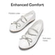 thumbnail image 3 of Zapatos DREAM PAIRS SDFL2409K Bailarinas Blancas para Niñas, 3 of 5