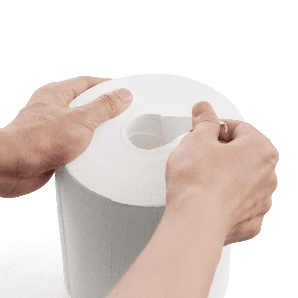 EZbrnd Premium 2ply+ Centerpull Centerfeed Paper Hand Towels, FSC certified white, 6 rolls x 600 sheets, P2C600