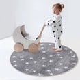 thumbnail image 3 of Cute Cartoon Carpets for Living Room Nordic Style Bedroom Decor Round Carpet Fluffy Soft Children Floor Mat Large Area Plush Rug My Lux Decor Round, 3 of 12