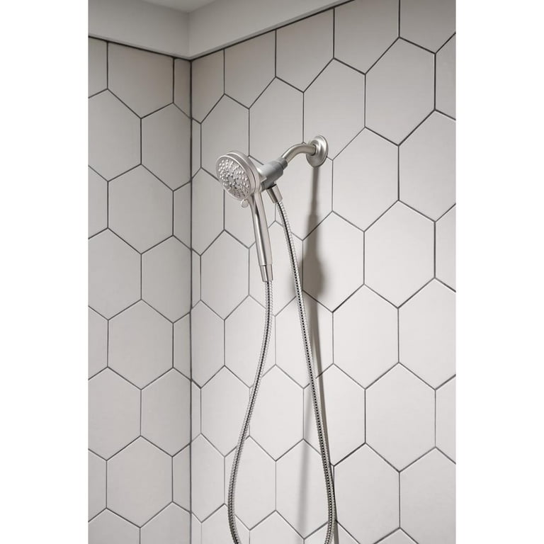 6-Spray 3.3 in. Single Wall Mount Handheld Shower Head in Chrome 6-Spray 3.3 in. Single Wall Mount Handheld Shower Head in Chrome