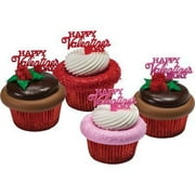 Happy Valentine's Day Cupcake Picks - 24 pcs*
