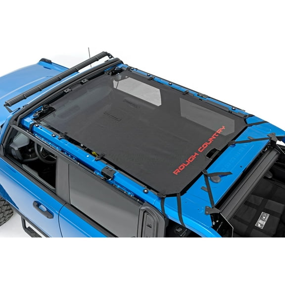 Rough Country Black Mesh Bikini Top for 2021-2024 Ford Bronco | 4-Door - 85116