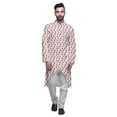 thumbnail image 1 of Atasi Long Sleeve Kurta Printed Button Down Asymmetric Designer Kurta For Boys, 1 of 5