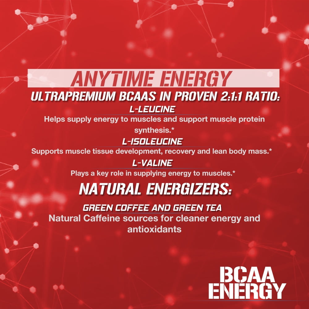Evlution Nutrition BCAA Energy Amino Acid Pre-Workout Powder - 30 Servings, Rocket Pop