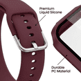 thumbnail image 2 of 3-in-1 Compatible for Apple Watch Band 40mm 41mm 42mm 44mm 45mm 46mm, Soft Silicone Sport Strap for iWatch Series SE 11 10 9 8 7 6 5 4 3, 2 of 5