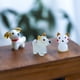 thumbnail image 5 of Figura de cristal de 2 piezas, diseño de perro hecho a mano, mini figura de animal soplado de cristal, decoración artística de Art Glass, 5 of 5