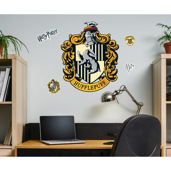 Harry Potter Hufflepuff House Crest Movable Vinyl DIY Wall Art Stickers Set - Walls, Windows, Doors