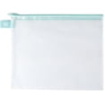 thumbnail image 1 of Avery Elle Zippered Vinyl Mesh Pouch-Aqua-Large, 1 of 2