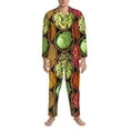 thumbnail image 3 of Pofeuu Spices And Herbs Print Men's Long Sleeve Pajama Set Pijamas Para Hombres Pijamas Para Hombres Mens Pajamas Set-Medium, 3 of 7