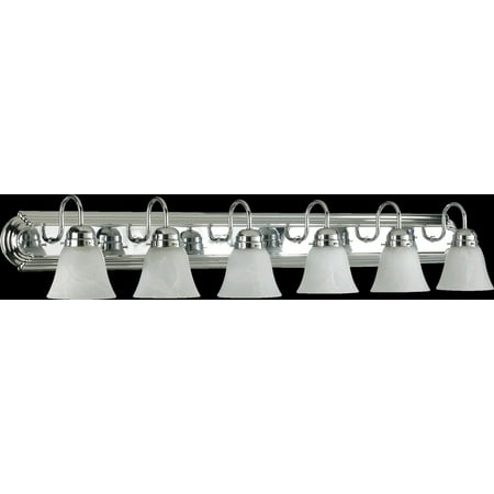 

Quorum International 5094-6 6 Light 48 Wide Bathroom Vanity Light - Nickel
