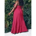 thumbnail image 2 of Hot Pink Strapless Tiered Maxi Dress For Women Casual Summer Vacation Long Flowy Plus Size Dress, 2 of 8