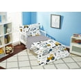 thumbnail image 4 of Toddler Bedding Sets for Baby Boys Girls Kids Construction Toddler Crib Comforter Set Flat Sheet Fitted Sheet and Pillowcase 4 Pieces White Truck Vehicles Excavator Cars, 4 of 4