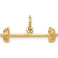 thumbnail image 4 of 14K Yellow Gold 3D Barbell Charm (9.5 X 22) Made In United States a9091, 4 of 6
