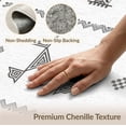 thumbnail image 5 of ODIKA 3'x5' Gray White Design Washable Accent Rug Intricate Geometric Patterns and Borders for Bedside, Nursery Room, Pet Friendly & Non-Shedding, 5 of 6