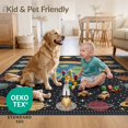 thumbnail image 4 of ODIKA 5'x7' Ultra-Soft Area Rug, Arc Orbiting Border Plane Educational Motifs Cartoon Galaxy Rocket Flowing None Washable, Bare feet friendly, Silk-Touch for Bedroom Home office, 4 of 7