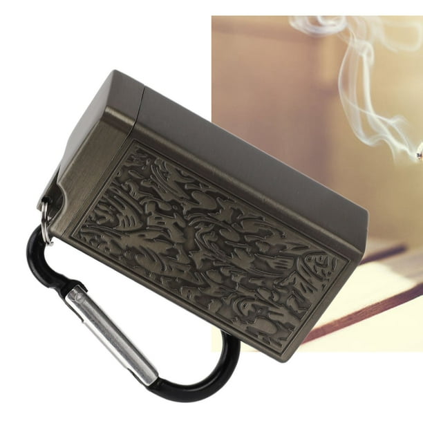 Cenicero Cubierto, Mini Cenicero Portátil Reutilizable Con Patrón En Relieve Para Interior Y Exterior