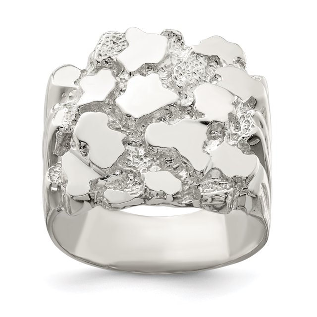 925 Sterling Silver Mens Nugget Ring Man For Dad Mens For Him