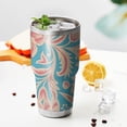 thumbnail image 3 of 30oz Blue and Pink Pioneer Flower Tumblers Stainless Steel Tumbler with Lid and Straw,Vacuum Insulated Double Wall Travel Tumbler Cups Mug with Cleaning Brush for Coffee,Tea, 3 of 7
