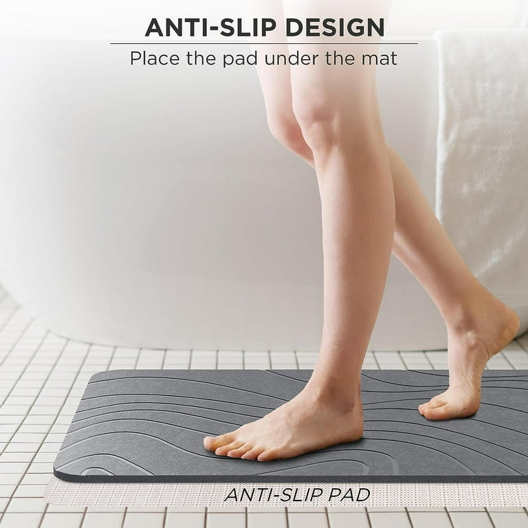 Bath Stone Mat Non-Slip Super Absorbent Floor Mat Fast Drying Fit