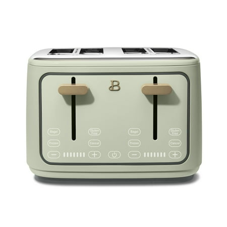 Beautiful 4-Slice Toaster with Touch-Activated Display  Sage Green by Drew Barrymore