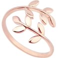 thumbnail image 1 of Shiyou-Baguette Réglable en Acier Inoxydable 18k Plaqué Or Rose Feuilles Laurier, 1 of 4