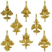 Across The Puddle, Ancient Golden Jet Eight Pendants Bundle-1 | 24k Gold Plated Pre-Columbian Flyers | Ancient Aircraft | Original Golden Jets Collection