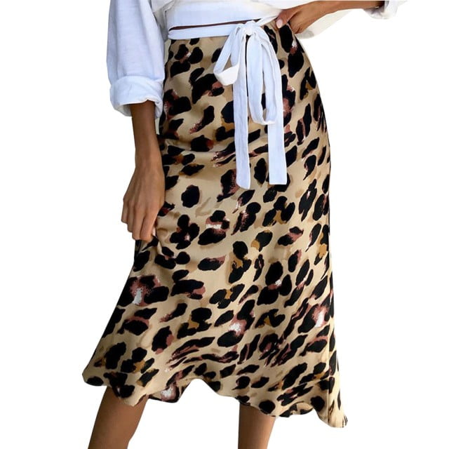 leopard print midi skirt bodycon